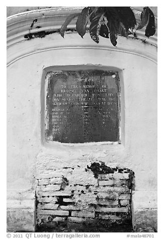 Dutch tomb, Bukit St Paul. Malacca City, Malaysia