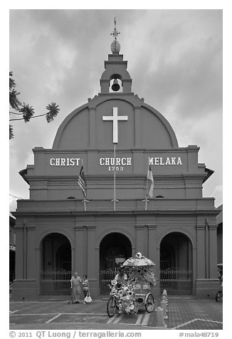 Christ Church. Malacca City, Malaysia (black and white)