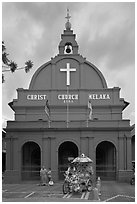 Christ Church. Malacca City, Malaysia (black and white)