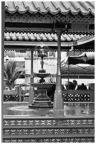 Ablution fountain, Masjid Kampung Hulu. Malacca City, Malaysia (black and white)