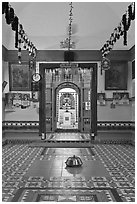 Sri Poyyatha Vinayagar Moorthi Temple. Malacca City, Malaysia ( black and white)