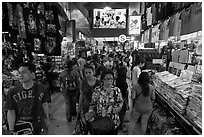 Bugis Street Market. Singapore (black and white)