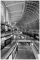 The Shoppes mall, Marina Bay Sands. Singapore ( black and white)