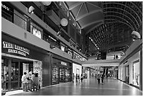 Stores in the Shoppes, Marina Bay Sands. Singapore (black and white)