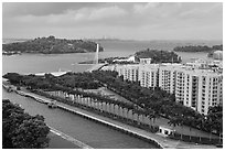 Keppel Bay. Singapore (black and white)