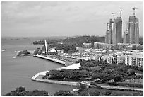 Marina, Keppel Bay. Singapore ( black and white)