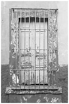 Window and multicolored wall. Guadalajara, Jalisco, Mexico ( black and white)