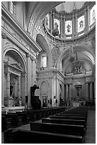 Interior of the Cathedral. Guadalajara, Jalisco, Mexico (black and white)