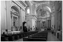 Interior of the Cathedral. Guadalajara, Jalisco, Mexico (black and white)