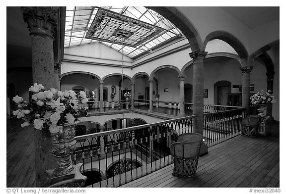 Historic Hotel Frances. Guadalajara, Jalisco, Mexico (black and white)