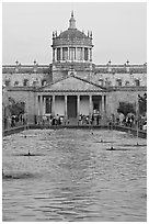 Basin and Hospicios de Cabanas at sunset. Guadalajara, Jalisco, Mexico ( black and white)