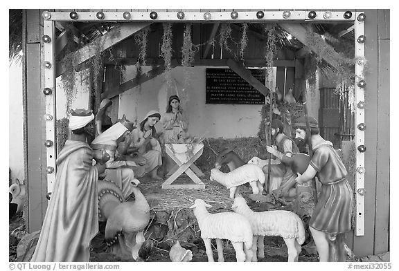 Nativity, Tlaquepaque. Jalisco, Mexico (black and white)