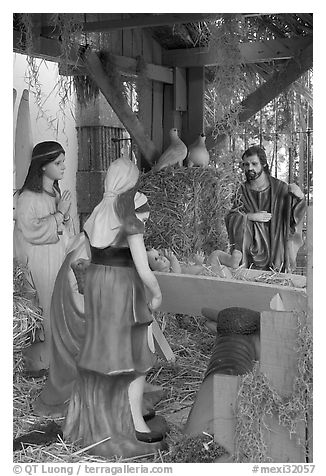 Nativity, Tlaquepaque. Jalisco, Mexico (black and white)