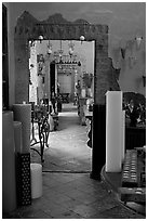 Corridor in art gallery, Tlaquepaque. Jalisco, Mexico (black and white)