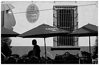 Restaurant terrace, Tlaquepaque. Jalisco, Mexico (black and white)