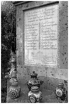 Monument dedicated to ceramic artists, Tlaquepaque. Jalisco, Mexico (black and white)