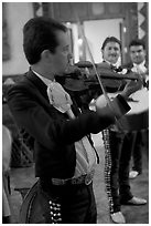 Mariachi violonist, Tlaquepaque. Jalisco, Mexico ( black and white)