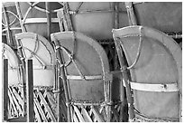 Cafe chairs, Tlaquepaque. Jalisco, Mexico (black and white)