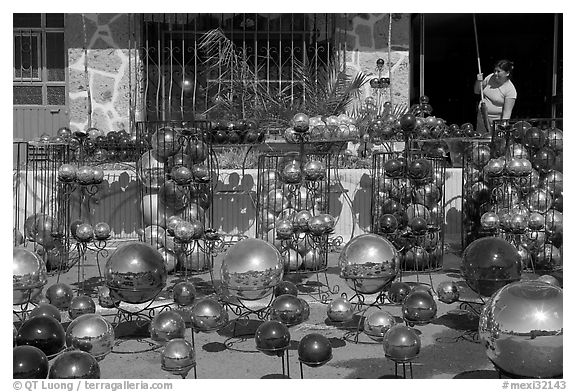 Glass spheres, Tonala. Jalisco, Mexico