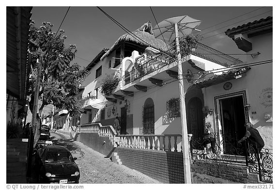 Residential street, Puerto Vallarta, Jalisco. Jalisco, Mexico