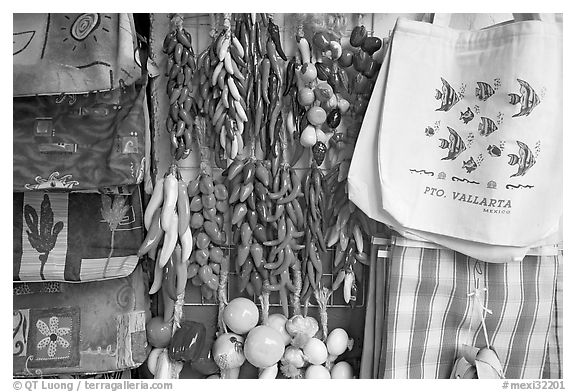 Crafts and bags for sale, Puerto Vallarta, Jalisco. Jalisco, Mexico