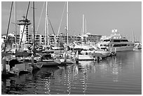 Yatchs in Marina Vallarta, Puerto Vallarta, Jalisco. Jalisco, Mexico ( black and white)