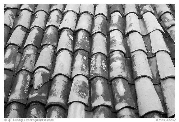 Detail of red tiled roof, Puerto Vallarta, Jalisco. Jalisco, Mexico