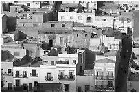 Houses and Cajaon de Garcia Rojas. Zacatecas, Mexico (black and white)