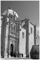 Side door of the churrigueresque cathedral. Zacatecas, Mexico (black and white)