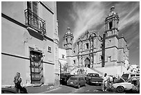 Santo Domingo Church, late morning. Zacatecas, Mexico (black and white)