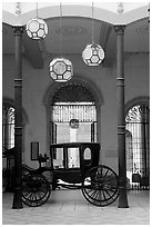 Carriage in Gonzalez Ortega Market. Zacatecas, Mexico (black and white)