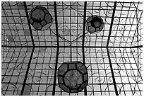 Glass roof of Gonzalez Ortega Market. Zacatecas, Mexico ( black and white)