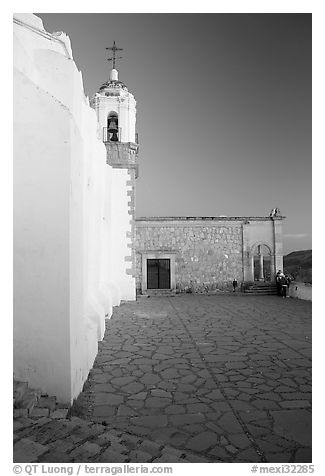 La Capilla de la Virgen del Patrocinio, dusk. Zacatecas, Mexico (black and white)