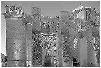 The former St Augustine church at dawn. Zacatecas, Mexico (black and white)