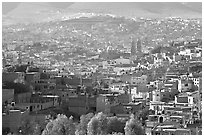 View of the town, morning. Zacatecas, Mexico (black and white)