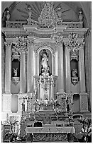 Main altar of Church Santo Domingo. Zacatecas, Mexico (black and white)