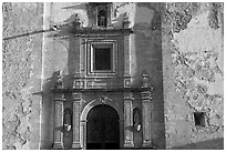 Facade of San Roque church, early morning. Guanajuato, Mexico (black and white)