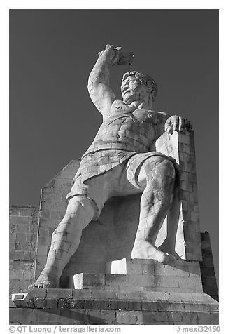 Pipila monument. Guanajuato, Mexico (black and white)