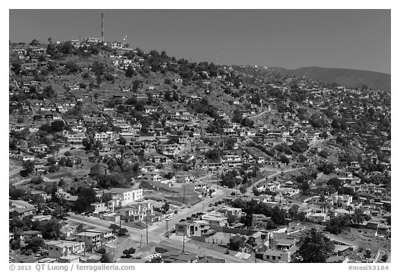 Collinas de Chapultepic, Ensenada. Baja California, Mexico (black and white)
