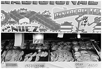 Bakery items. Baja California, Mexico (black and white)