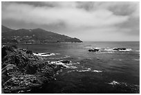 La Bufadora bay. Baja California, Mexico ( black and white)