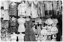 Dresses for sale, La Bufadora. Baja California, Mexico (black and white)