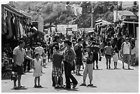 Flee market, La Bufadora. Baja California, Mexico (black and white)