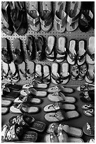 Sandals for sale. Baja California, Mexico (black and white)