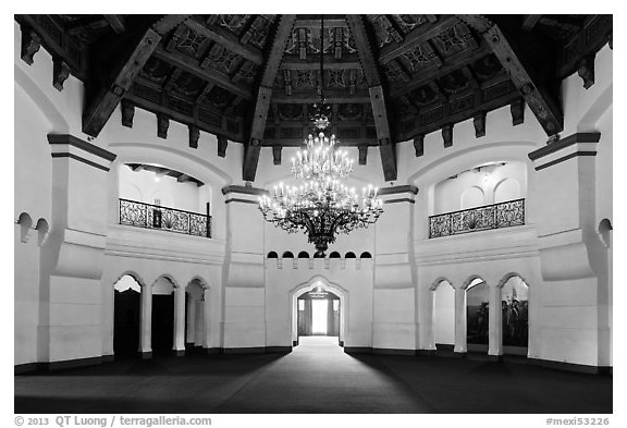 Former casino room, Riviera Del Pacifico, Ensenada. Baja California, Mexico (black and white)