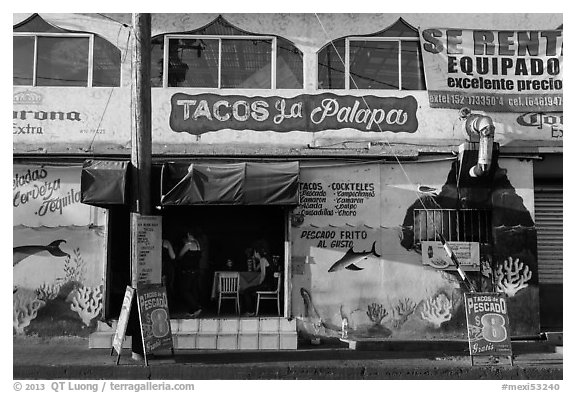 Fish taco restaurant, Ensenada. Baja California, Mexico