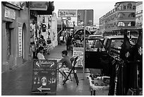 Avenida Lopez Mateos street, Ensenada. Baja California, Mexico (black and white)