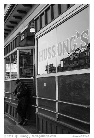 Hussongs Cantina and guard, Ensenada. Baja California, Mexico