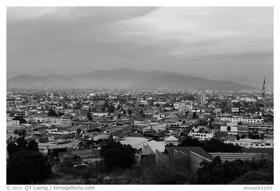 Ensenada from above at sunset. Baja California, Mexico