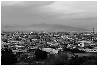 Ensenada from above at sunset. Baja California, Mexico ( black and white)